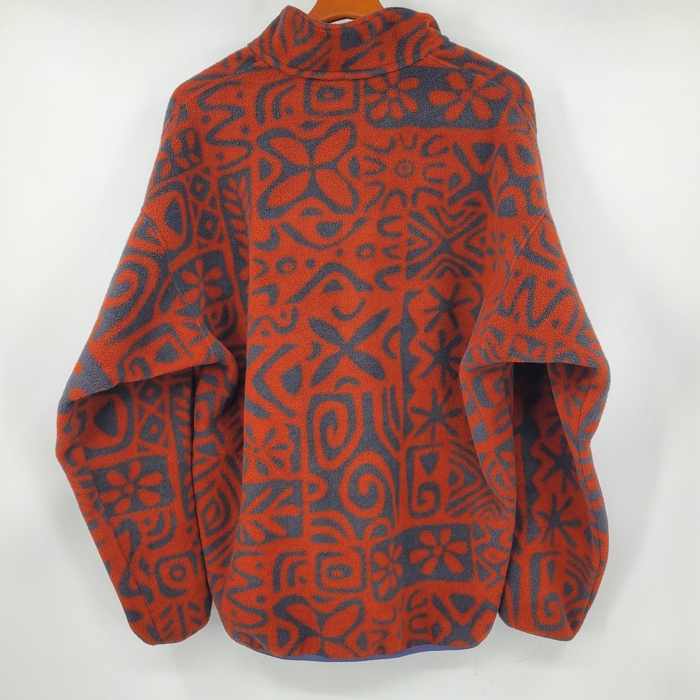 Vintage 1995 Patagonia Island Block Copper Synchilla Snap-T Fleece XL Canada 90s - Picture 2 of 15